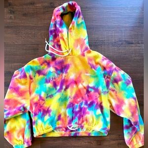 Obey Tie-Dye Crop Sweatshirt